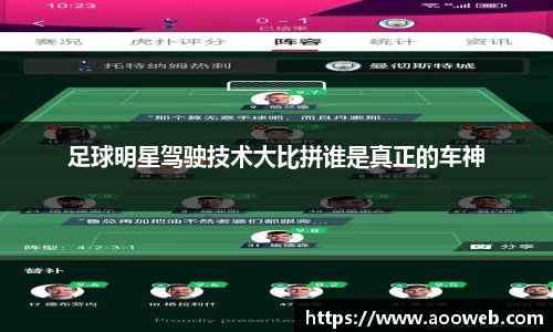 足球明星驾驶技术大比拼谁是真正的车神